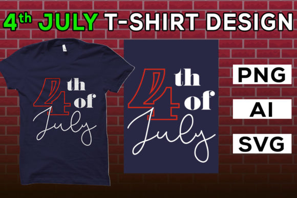 4th of July PNG, SVG Graphics for T-Shirt Designs