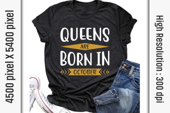 Birthday Quotes SVG Cut Files: October Queen