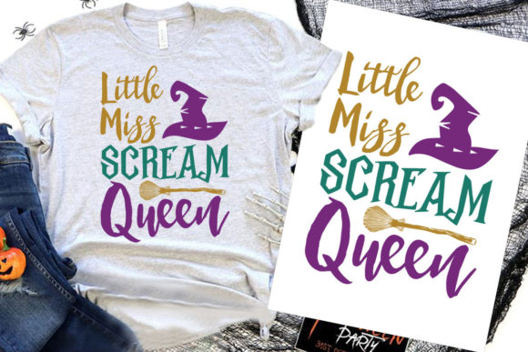 Halloween T Shirt Little Miss Scream