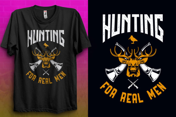Hunting T-Shirt Graphics: Real Men Design Bundle