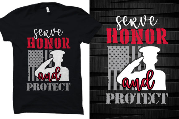 Serve Honor and Protect Graphics & T-Shirt Designs