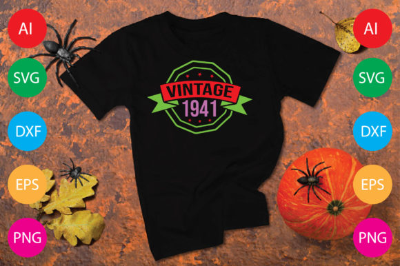 Vintage 1941 Graphics for T-Shirt Designs
