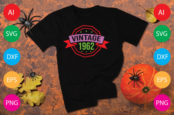Vintage 1962 Graphics for T-Shirt Designs