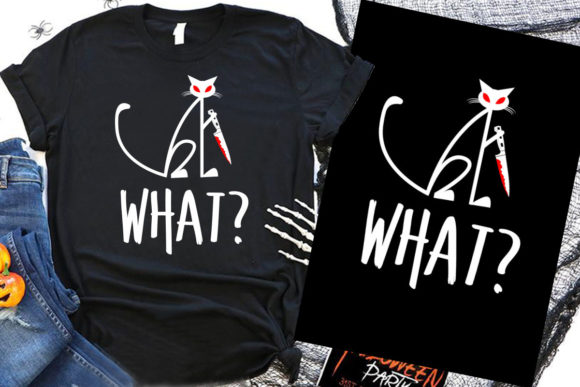 What Halloween Cat T Shirt Design: Graphics for Local Business Branding